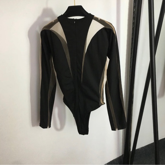 NWT HIGH QUALITY BODYSUIT w/mesh cutouts - Picture 2 of 4